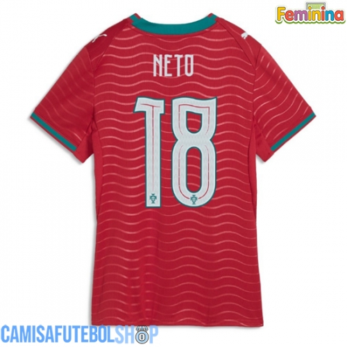 Camisa de time de futebol Portugal Pedro Neto #18 Replicas 1º Equipamento Feminina Mundo 2026 Manga Curta